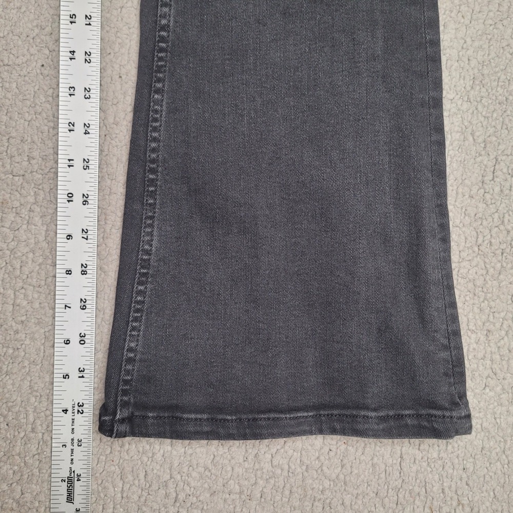 Free People We The Free Jumpsuit Small Black Denim Jayde Flare Boho Stretch Zip - Picture 9 of 11
